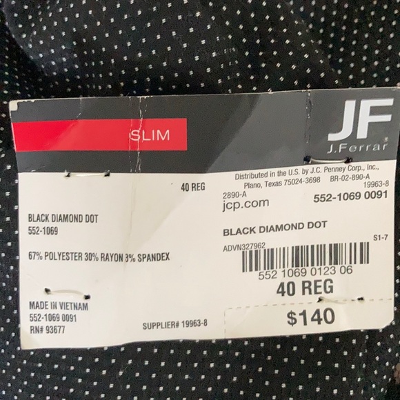 Men's "Black Diamond Dot" Formal Jacket-J. Ferrar - Picture 6 of 6